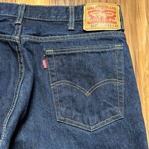 Levi's Men's Dark Blue 517 Bootcut Straight Jeans, 34x32, Excellent Condition